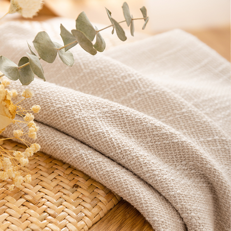 Summer cool home sofa, cotton and linen pillowcase, ins living room solid color coarse linen car backrest and lumbar pillow wholesale Specification image