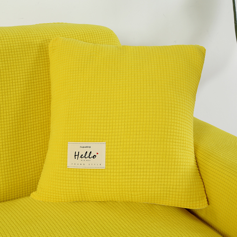 Single solid-color corn fluff pillowcase in stock, cross-border version, skin-friendly elastic cushion, dust-proof cover