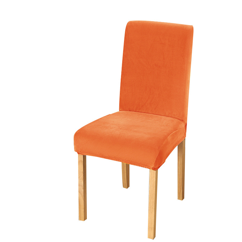 Cross-border thickened silver fox fleece chair cover, fully wrapped elastic fleece hotel home dining chair cover, solid color simple stool cover Application Scenario