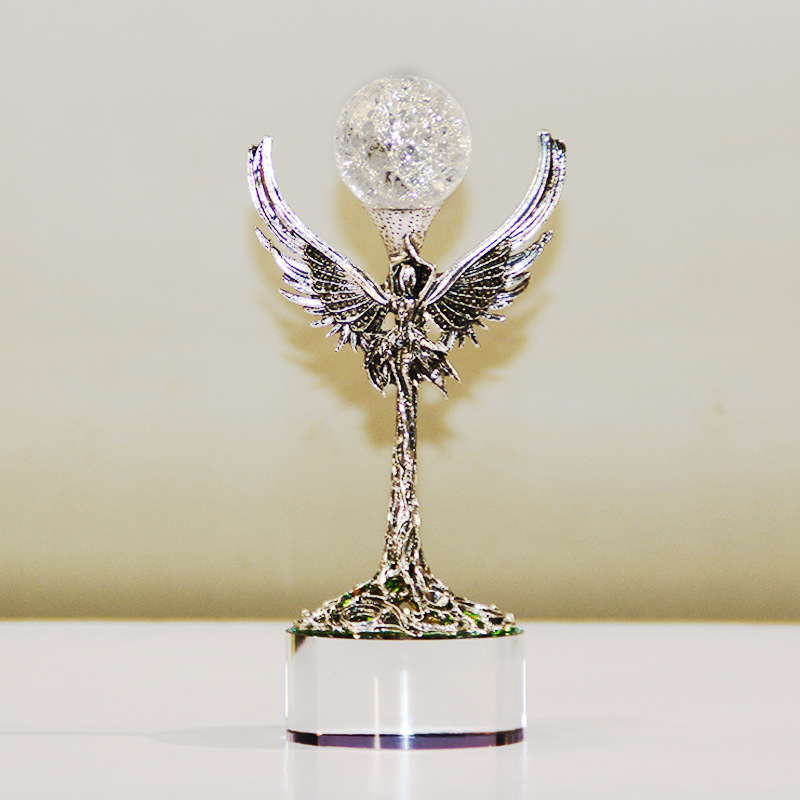 Angel Wings Crystal Ball ornament, desk, wine cabinet decoration, model room, birthday gift for boyfriend and girlfriend, home decoration pic 5