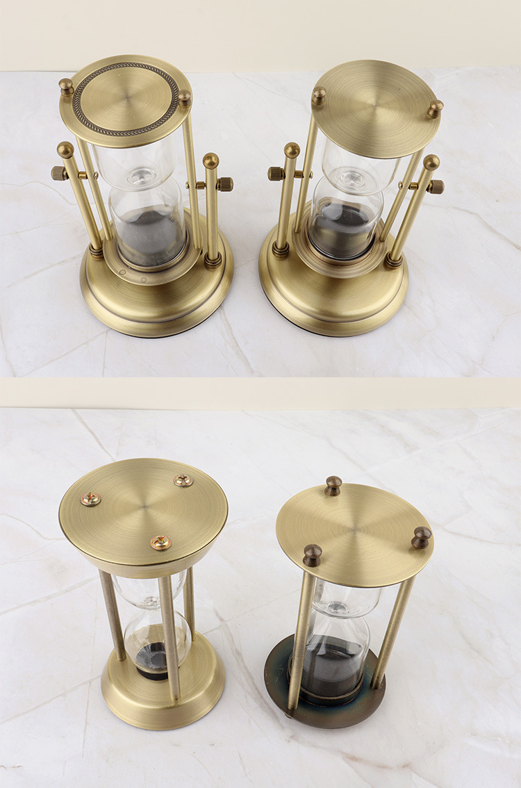 The 2022 new products can be self-installed with a metal hourglass, creative hourglass, metal handicrafts, ornaments and timers pic 10