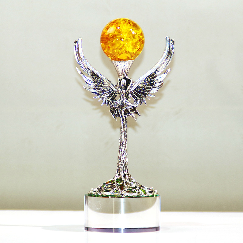 Angel Wings Crystal Ball ornament, desk, wine cabinet decoration, model room, birthday gift for boyfriend and girlfriend, home decoration details Picture