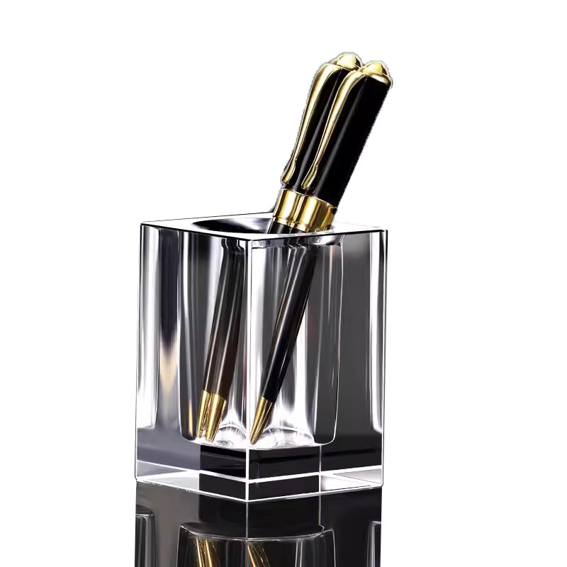Creative crystal pen holder storage box, office decoration, Teachers' Day gift storage box, shelving unit, home organization box Application Scenario