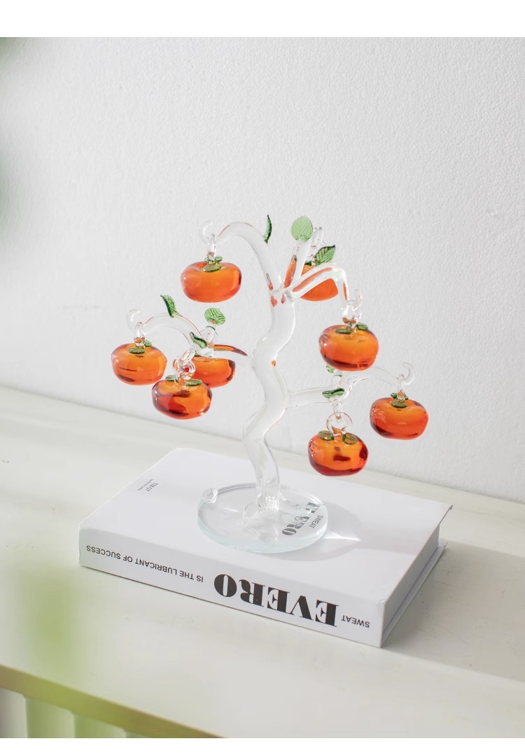 Crystal persimmon tree creative home decorations, living room entrance hall ornaments, TV cabinet decorations, home wine cabinet handicrafts pic 17