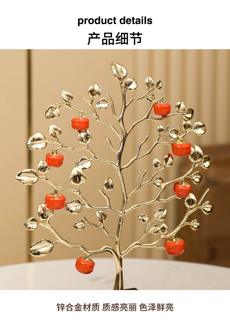 Persimmon ornaments with a sense of luxury, high-end living room, home, new house gifts, decorations and handicrafts factory pic 10