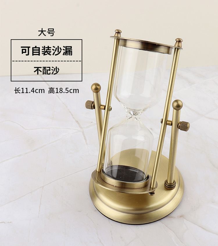 The 2022 new products can be self-installed with a metal hourglass, creative hourglass, metal handicrafts, ornaments and timers pic 8