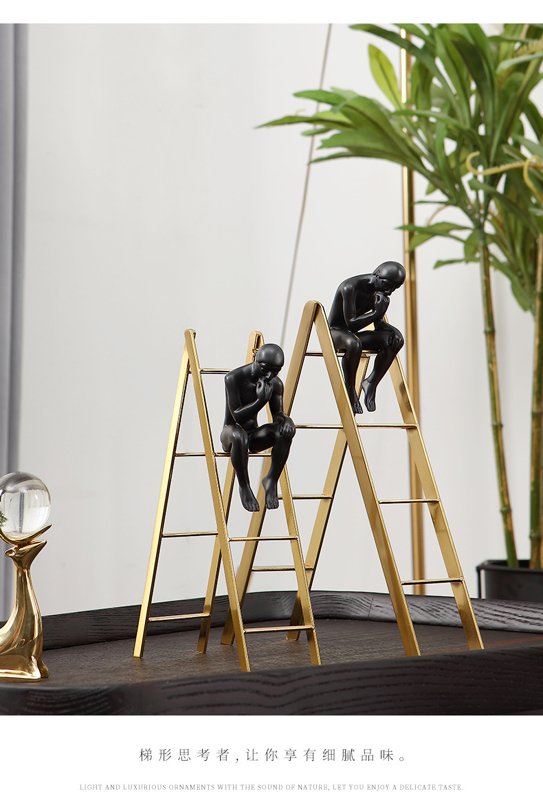Simple and creative home handicrafts and ornaments, model room entrance decoration ornaments, modern staircase and study decorations pic 9