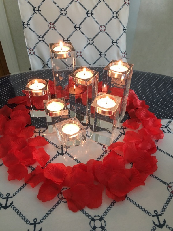 Nordic light luxury square crystal candlestick decoration, romantic candlelight dinner prop, candlestick table and table stand decoration pic 23