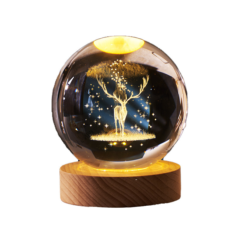 Valentine's Day crystal ball birthday gift, 520 solar system decorative item, creative night light for your girlfriend Application Scenario