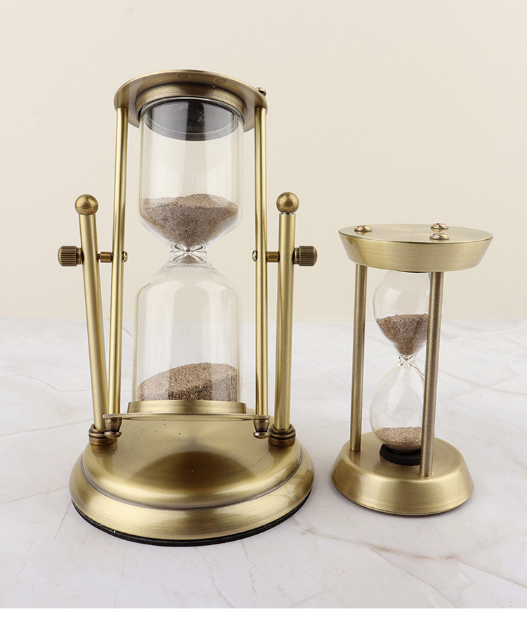 The 2022 new products can be self-installed with a metal hourglass, creative hourglass, metal handicrafts, ornaments and timers pic 12