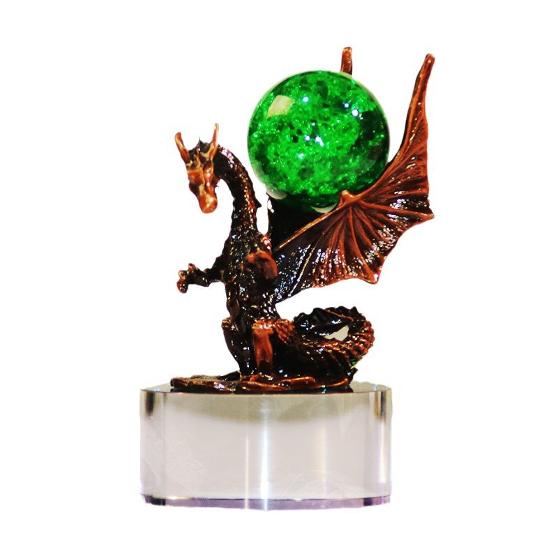 Metal pterodactyl crystal ball ornaments, desk and wine cabinet decoration, modern creative model room metal ornaments and handicrafts Application Scenario