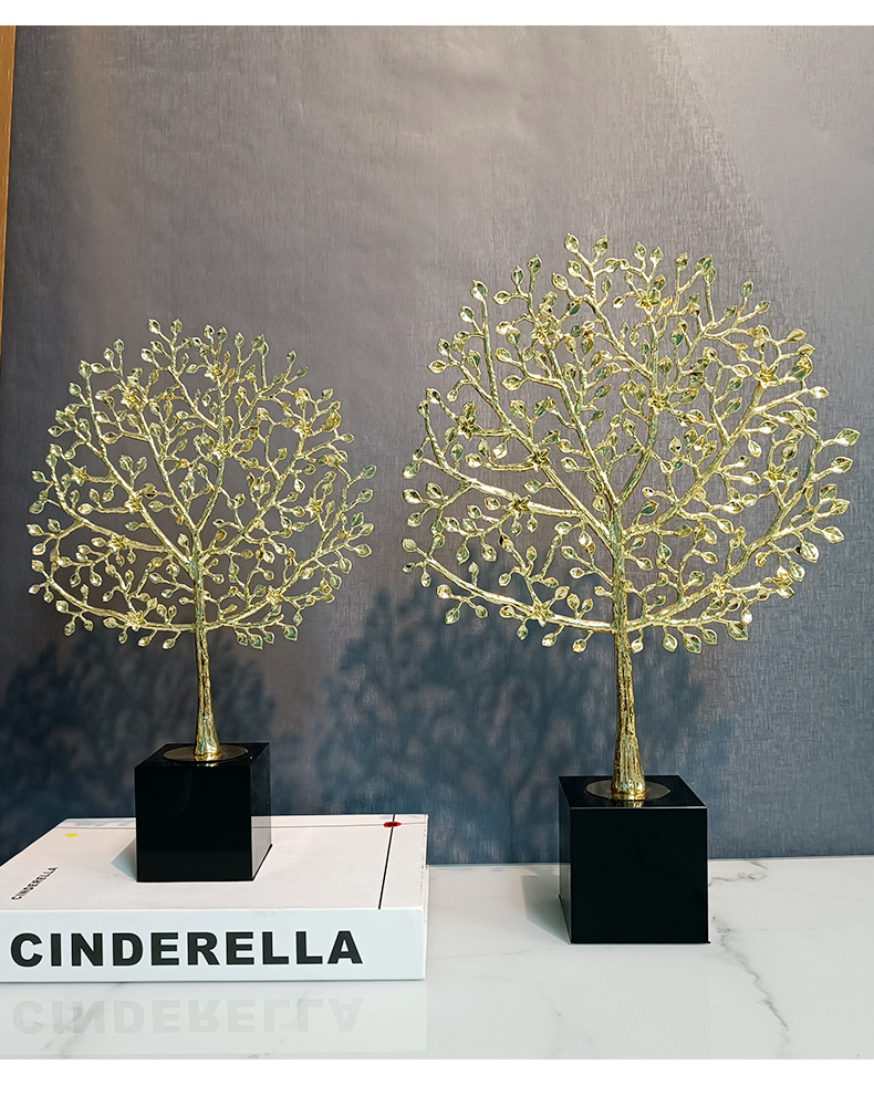 Nordic light luxury home decoration items for prosperity and wealth, high-end metal handicrafts factory for living room and office desk decoration pic 9