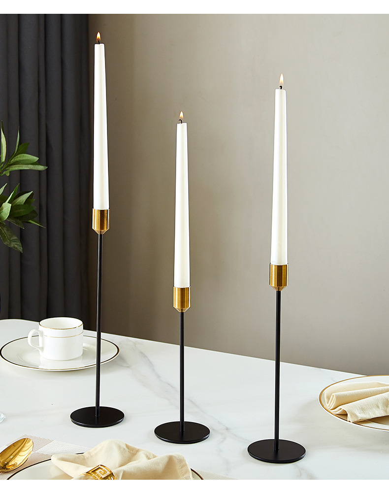 Nordic ironwork candlesticks, dining tables, metal home candlesticks, creative wedding and celebration candlesticks, high-end decorative items wholesale factory pic 10