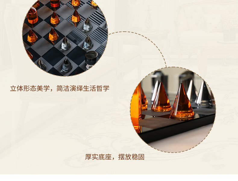 Wholesale of high-end European-style light luxury crystal chess ornaments and small decorative handicrafts for home living rooms pic 5