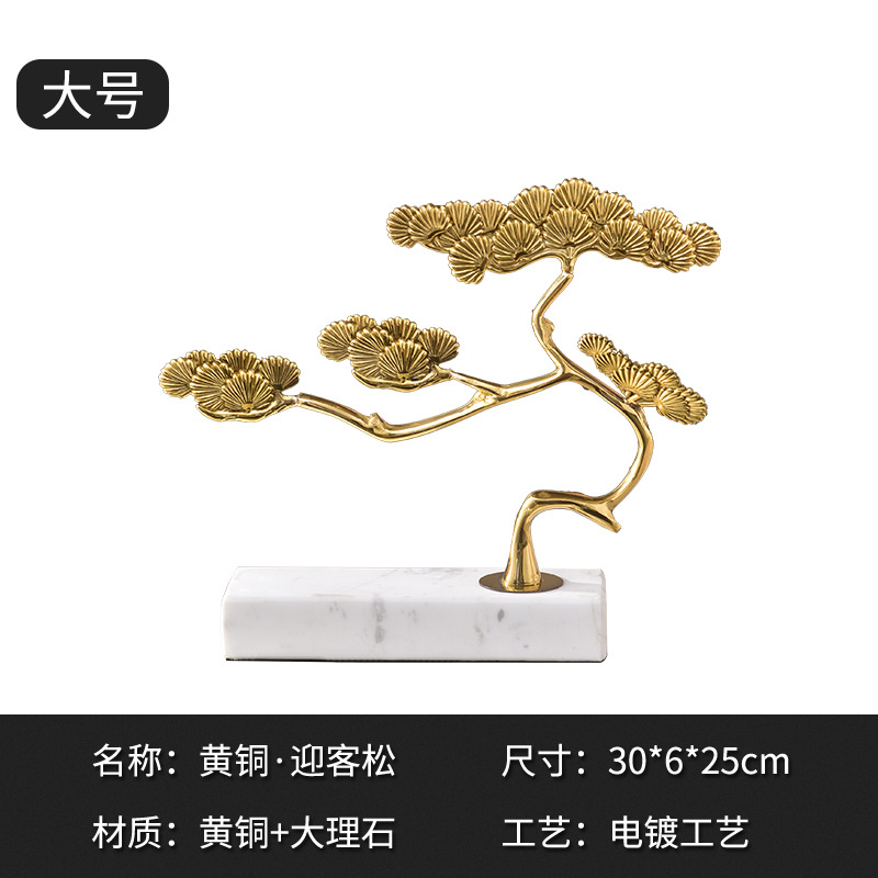 Model room, hotel, club, TV cabinet, entrance hall soft furnishings, high-end marble, paulownia tree decorative items and ornaments Item Picture