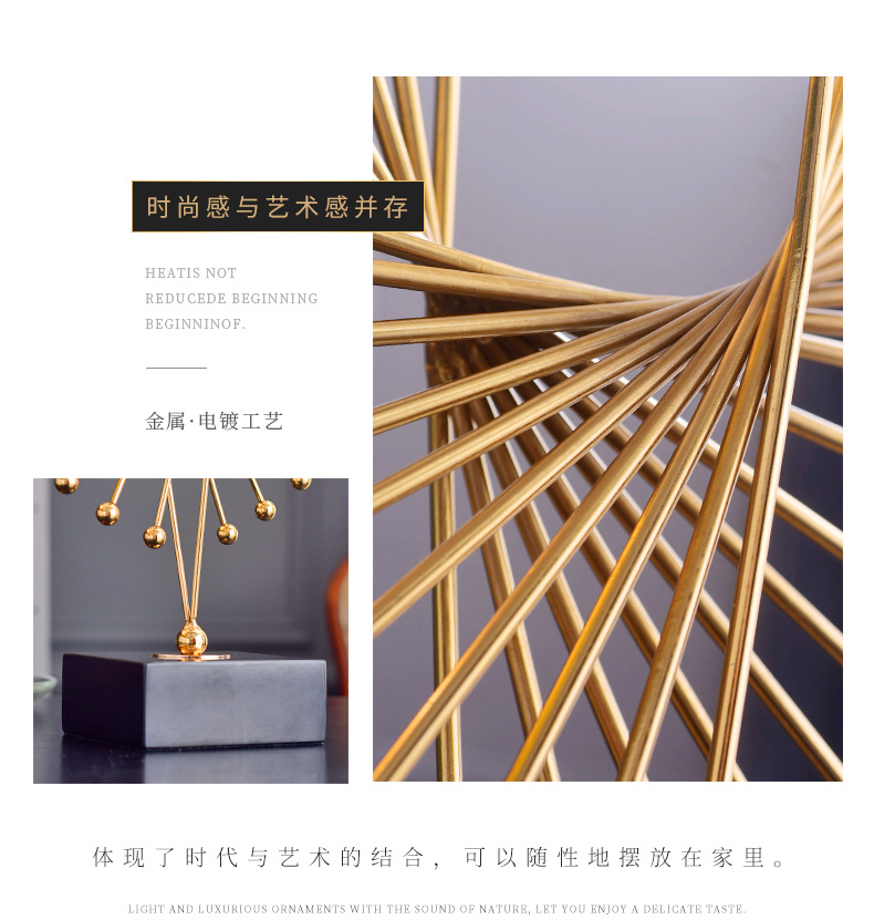 Cross-border light luxury metal flying eagle decorative items, creative living room TV cabinet, entrance hall, housemoving gifts, gift handicrafts wholesale pic 7