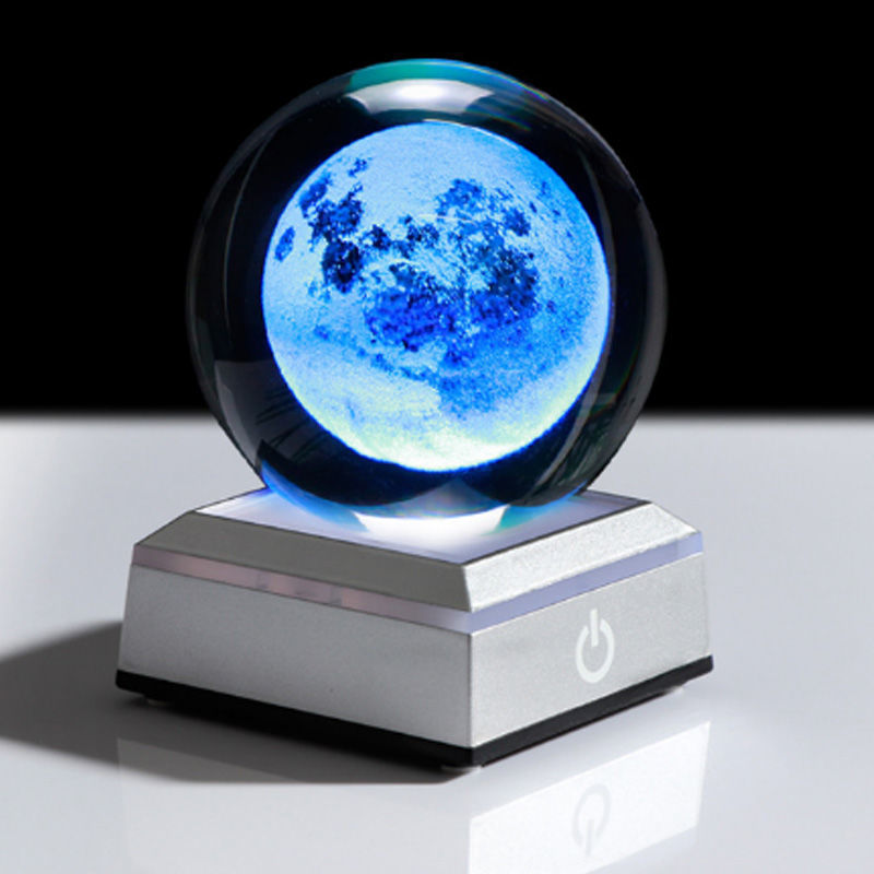 Creative cross-border wholesale 3D inwardly engraved luminous crystal balls, solar system birthday gifts, executive home decorations, handicrafts pic 16
