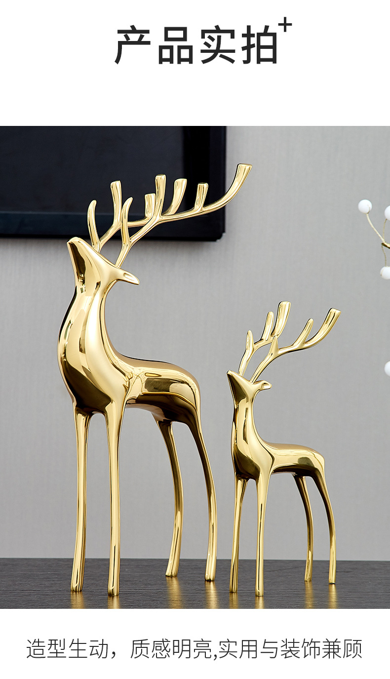 Cross-border light luxury high-end decorative items, creative home living room wedding gifts, gift decorations, copper handicrafts wholesale factory pic 6