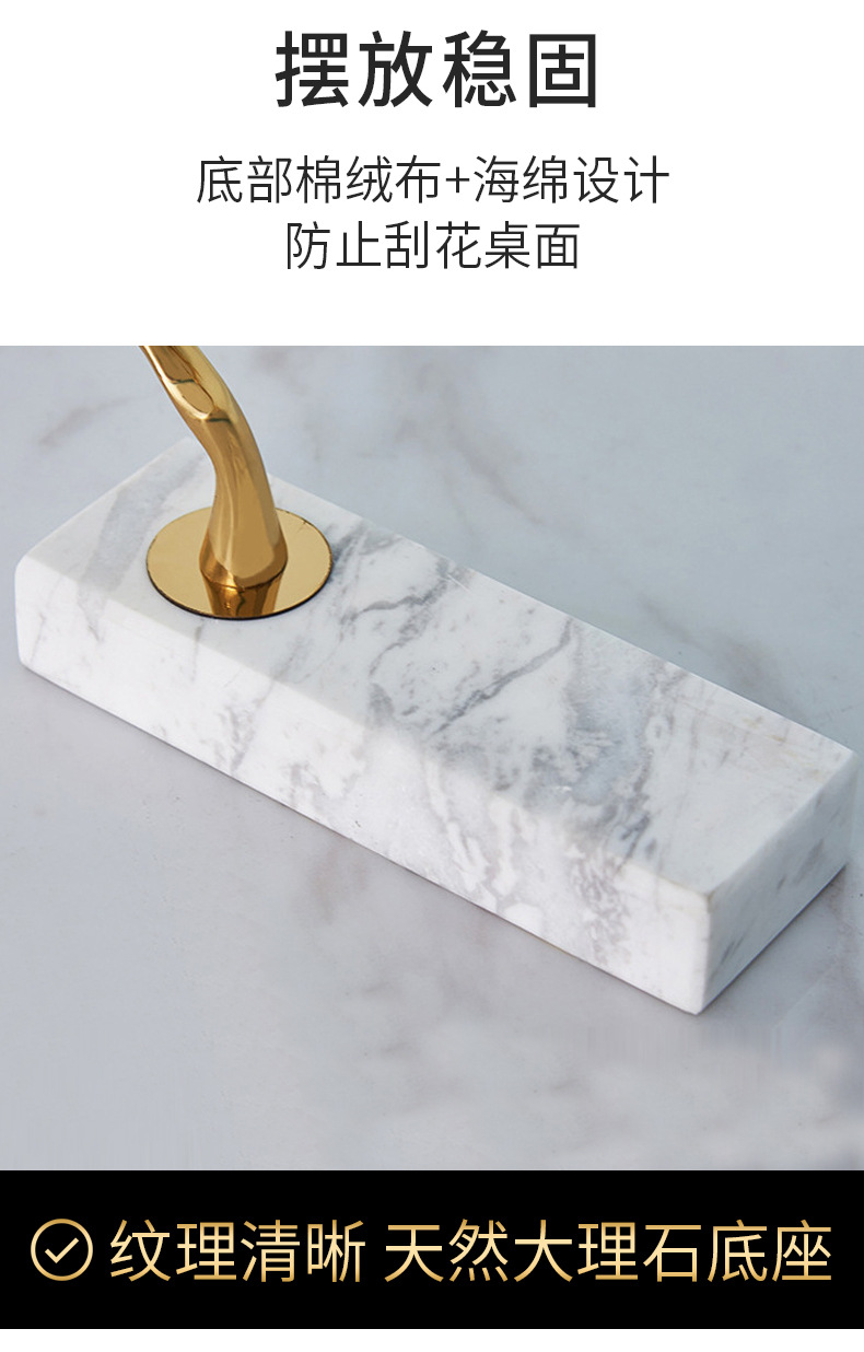 Model room, hotel, club, TV cabinet, entrance hall soft furnishings, high-end marble, paulownia tree decorative items and ornaments pic 3