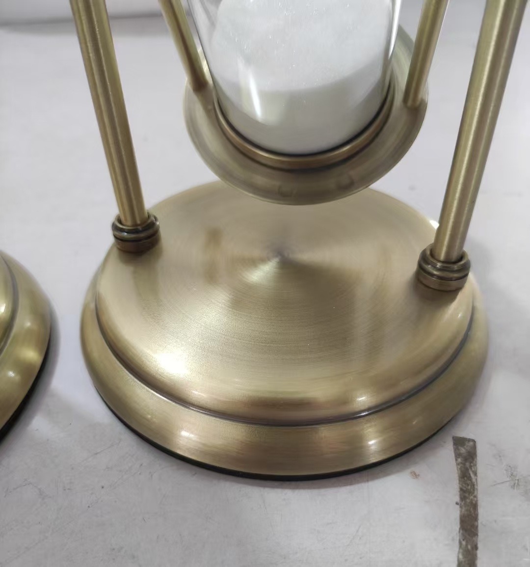 Golden Classic rotating hourglass timer, a high-end home decoration piece, creative flowing sand decoration gift, glass hourglass decoration piece pic 10