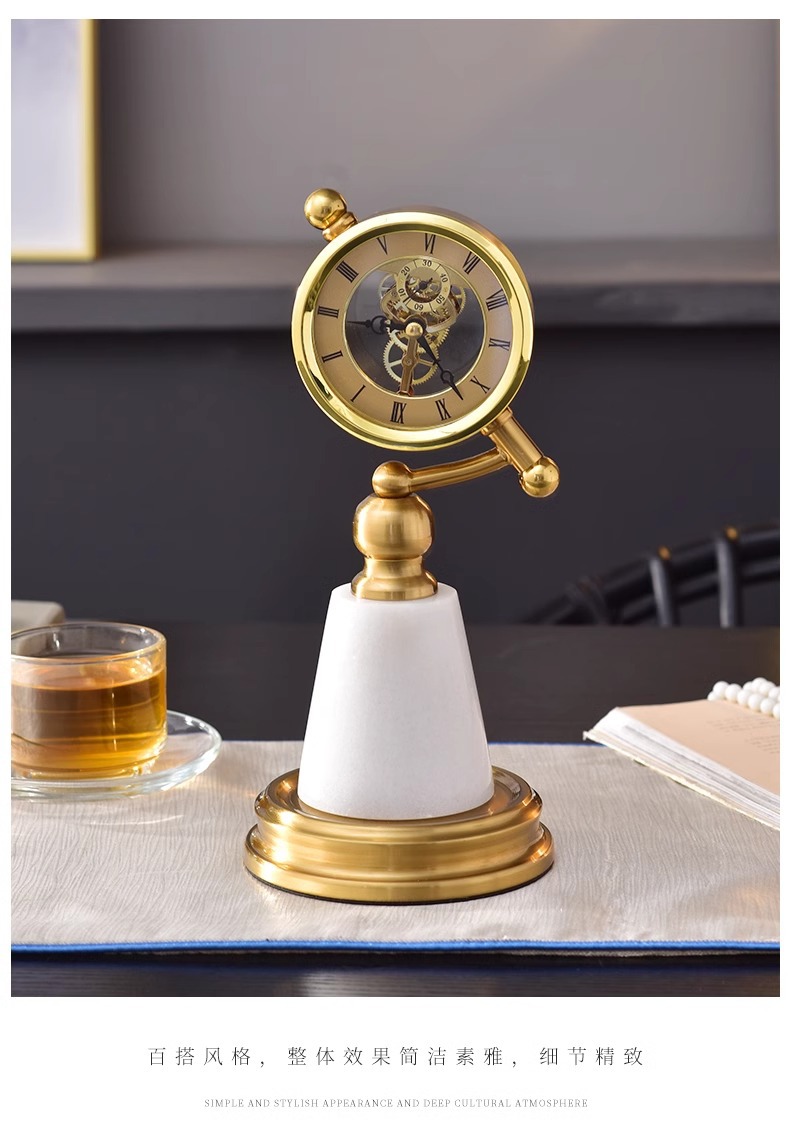 Creative and light luxury desktop clock ornaments, high-end home office desks, study rooms, wine cabinets, decorative handicrafts pic 7