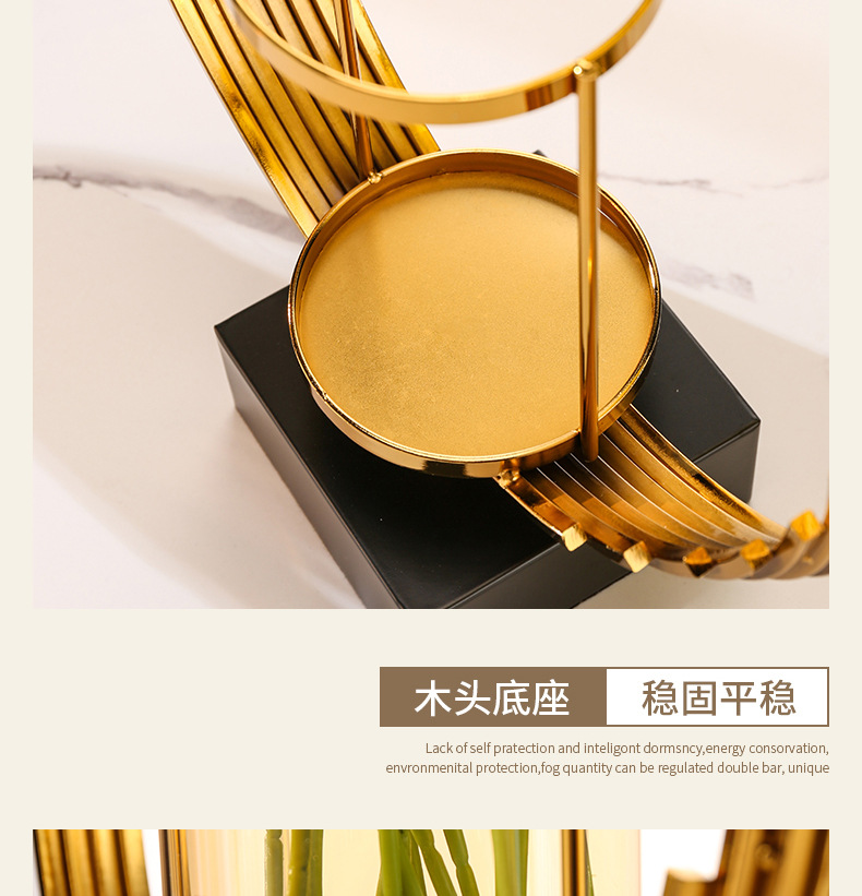 Creative living room light luxury style glass large high-end sense vase, high-end home living room dining table decorative items wholesale pic 9