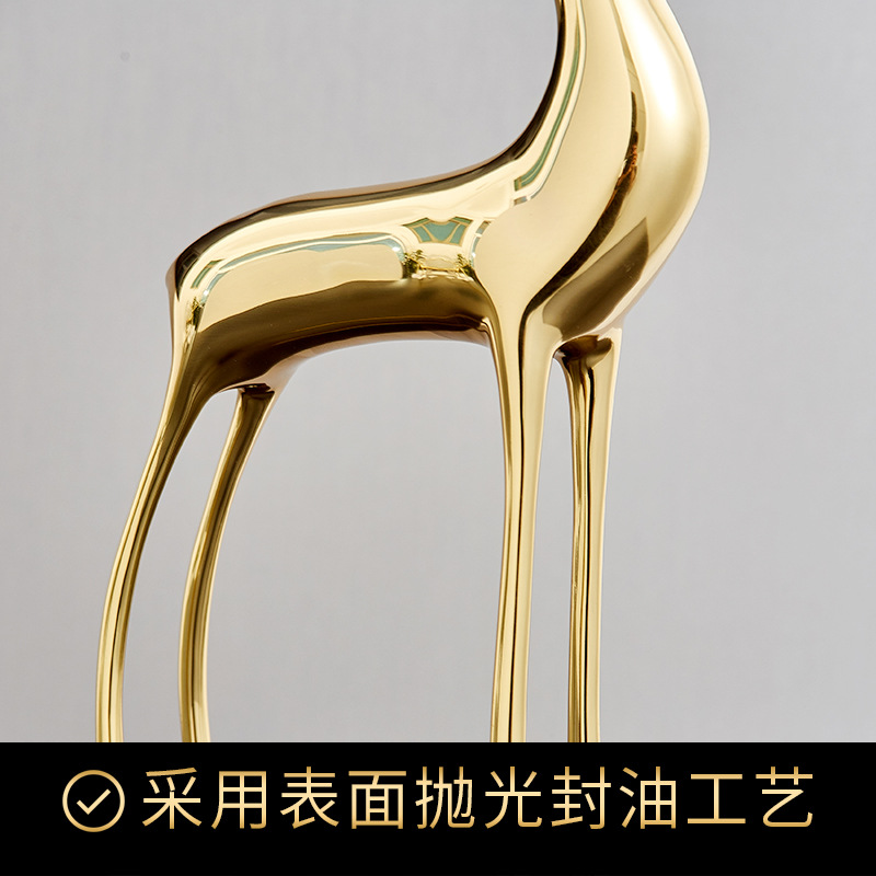 跨境轻奢高级感摆件创意家居客厅结婚礼品礼物装饰铜工艺品批发厂