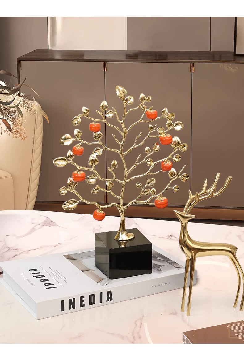 Persimmon ornaments with a sense of luxury, high-end living room, home, new house gifts, decorations and handicrafts factory pic 3