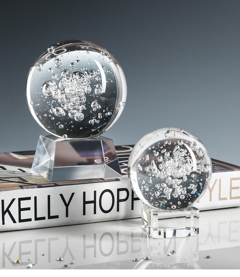 Ice crack ball crystal glass ball decorative items, artificial rockery fountain crack water flow bonsai handicrafts and ornaments pic 11