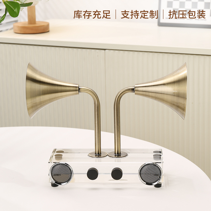 跨境现代轻奢透明水晶高级感摆件家居别墅客厅装饰艺术工艺品批发