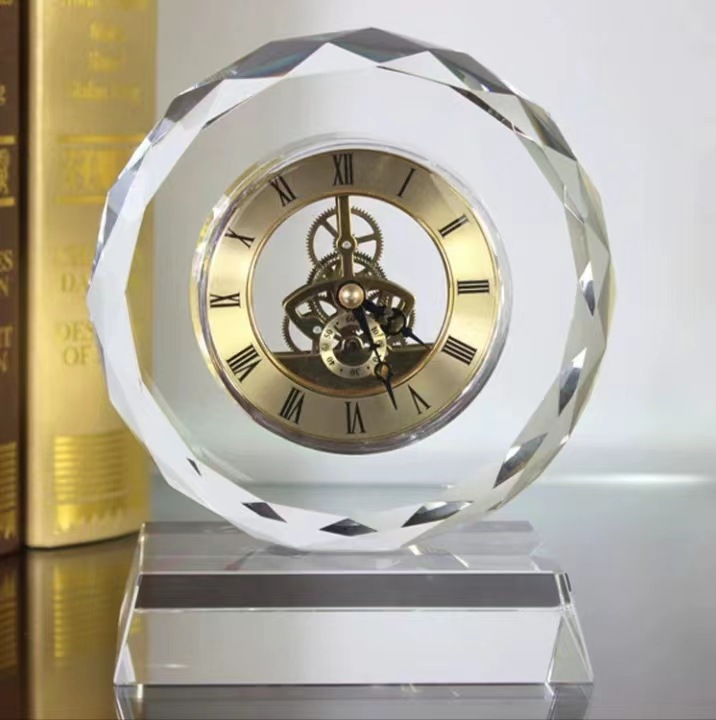 Creative crystal table clock and wall clock ornaments for the bedroom bedside, home living room desk, table clock, and soft furnishings Specification image