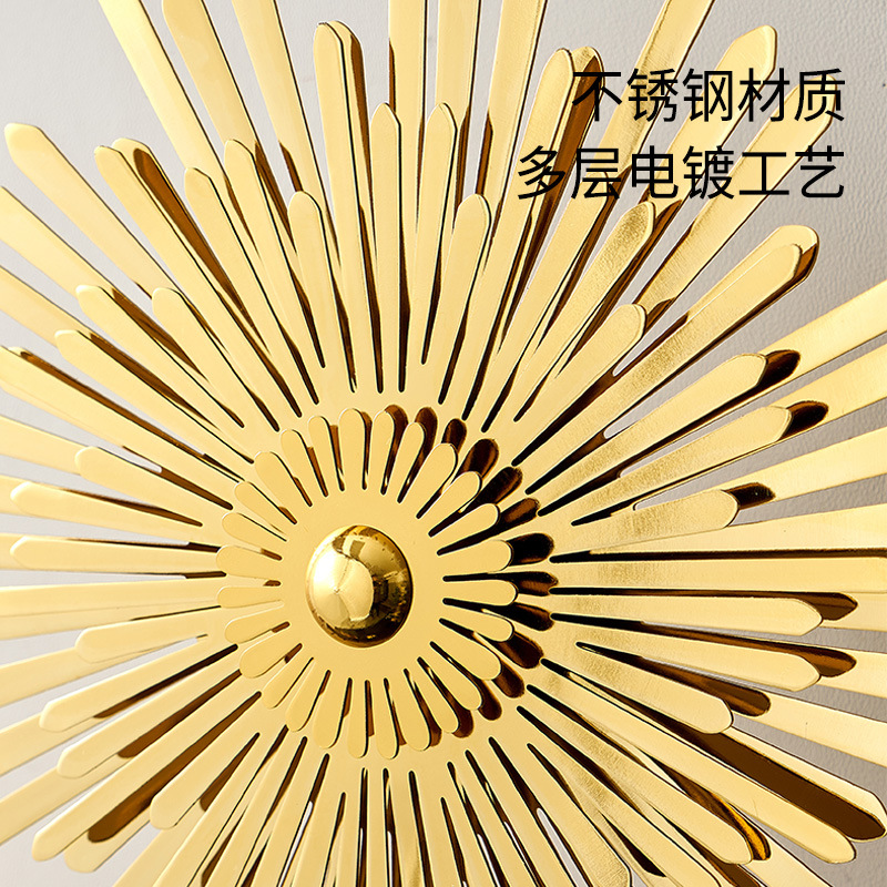 轻奢太阳花摆件高级感小众创意客厅家居玄关电视柜礼物装饰工艺品