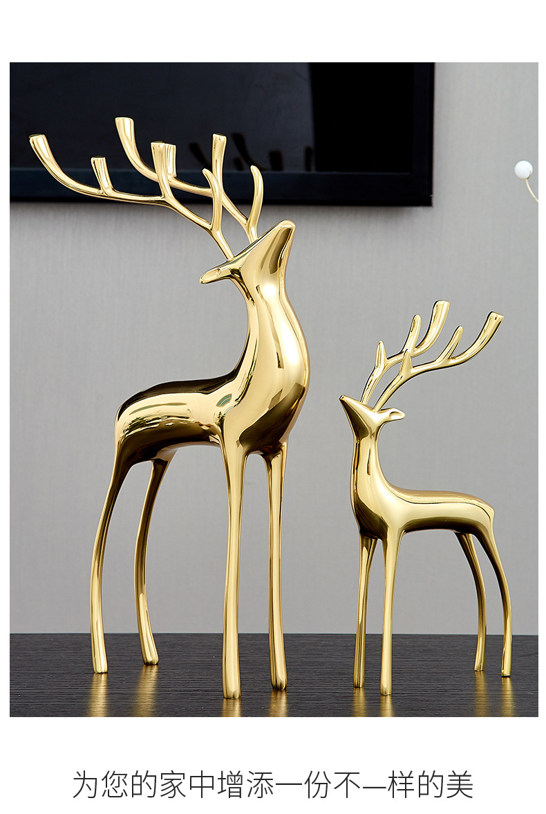 Cross-border light luxury high-end decorative items, creative home living room wedding gifts, gift decorations, copper handicrafts wholesale factory pic 7