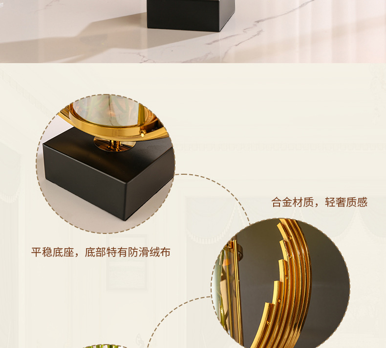 Creative living room light luxury style glass large high-end sense vase, high-end home living room dining table decorative items wholesale pic 4