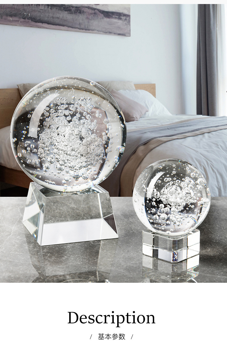 Ice crack ball crystal glass ball decorative items, artificial rockery fountain crack water flow bonsai handicrafts and ornaments pic 5