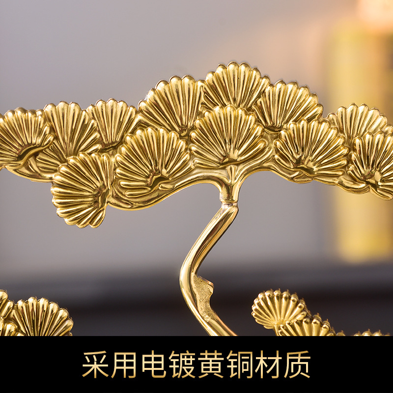 Model room, hotel, club, TV cabinet, entrance hall soft furnishings, high-end marble, paulownia tree decorative items and ornaments