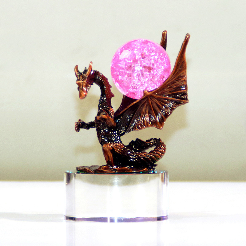 Metal pterodactyl crystal ball ornaments, desk and wine cabinet decoration, modern creative model room metal ornaments and handicrafts pic 5