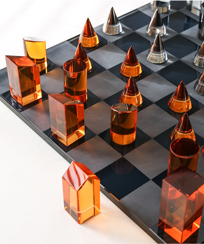 Wholesale of high-end European-style light luxury crystal chess ornaments and small decorative handicrafts for home living rooms pic 3