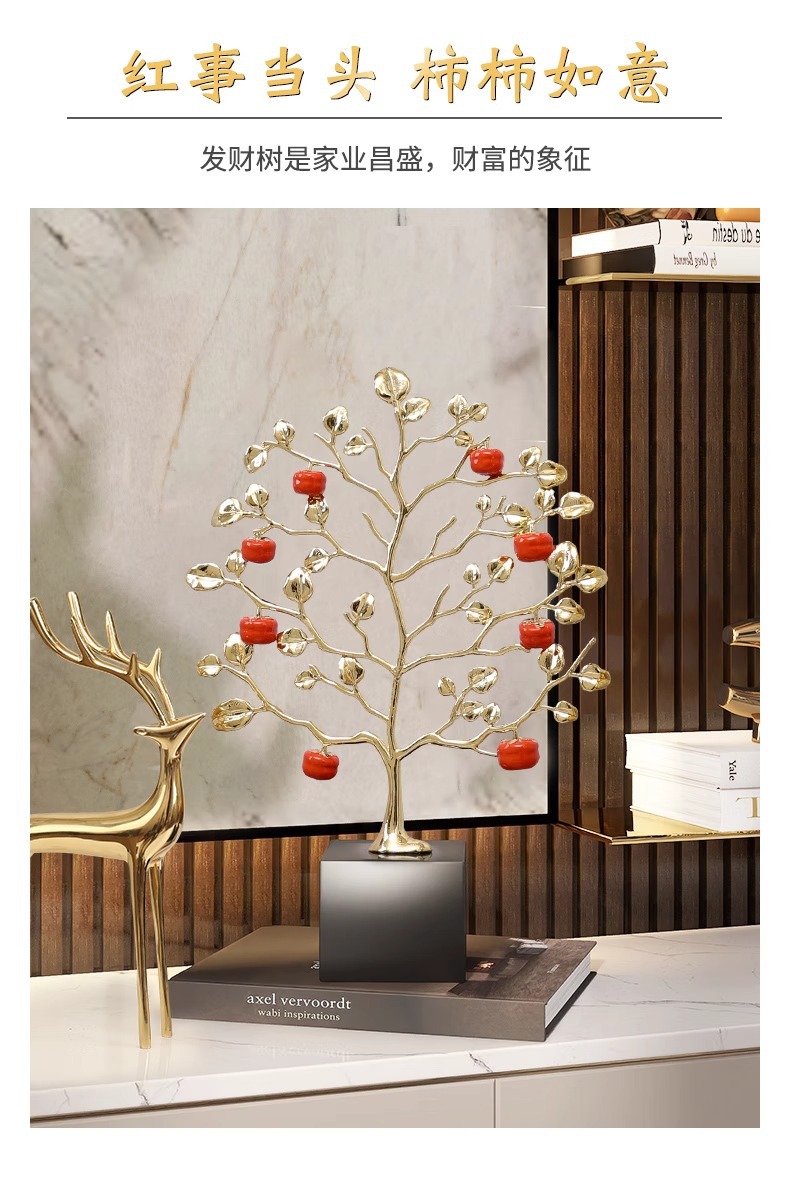 Persimmon ornaments with a sense of luxury, high-end living room, home, new house gifts, decorations and handicrafts factory pic 2