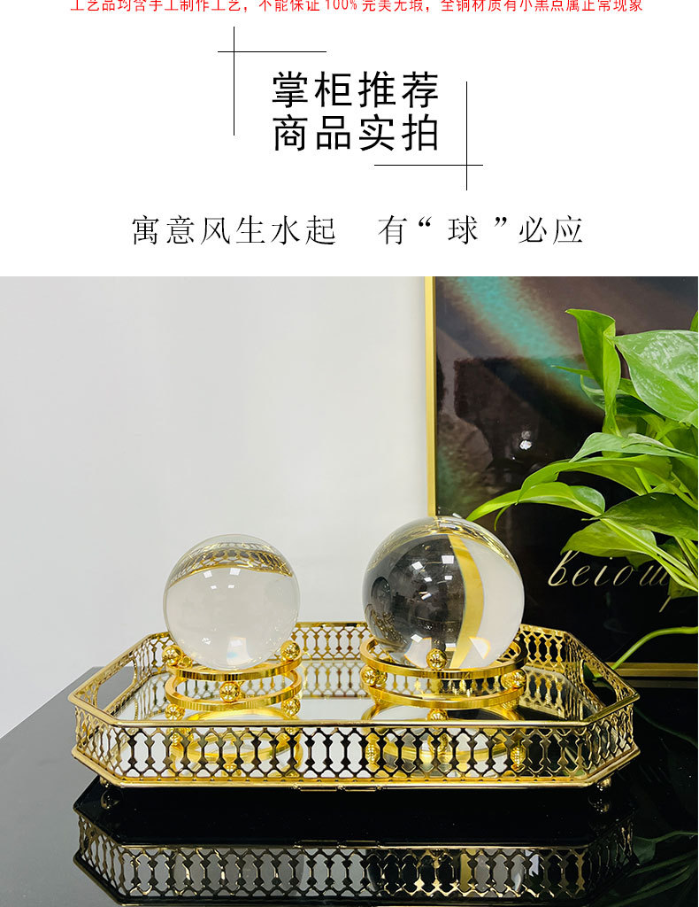 Cross-border simple and modern crystal ball ornaments, home living room TV cabinet, office ball decorative handicrafts factory pic 6