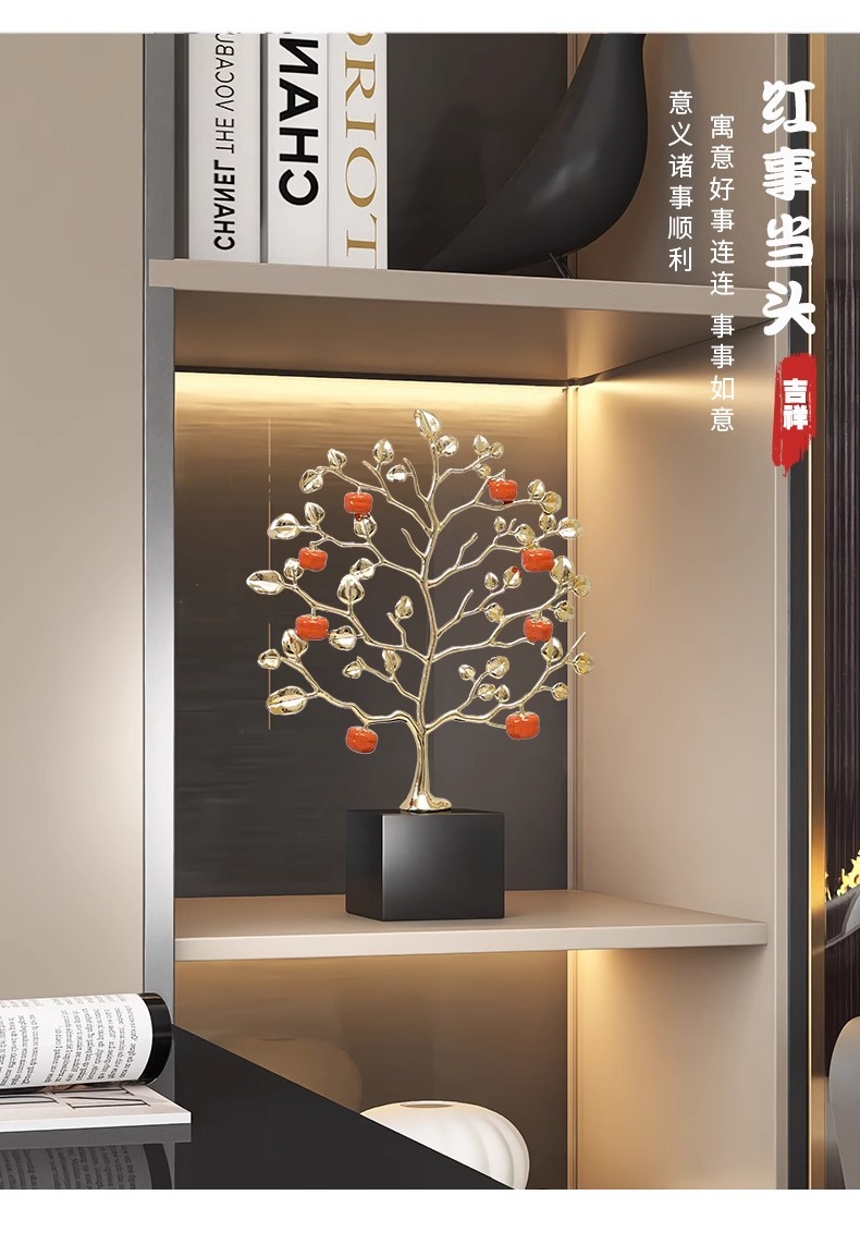 Persimmon ornaments with a sense of luxury, high-end living room, home, new house gifts, decorations and handicrafts factory pic 4