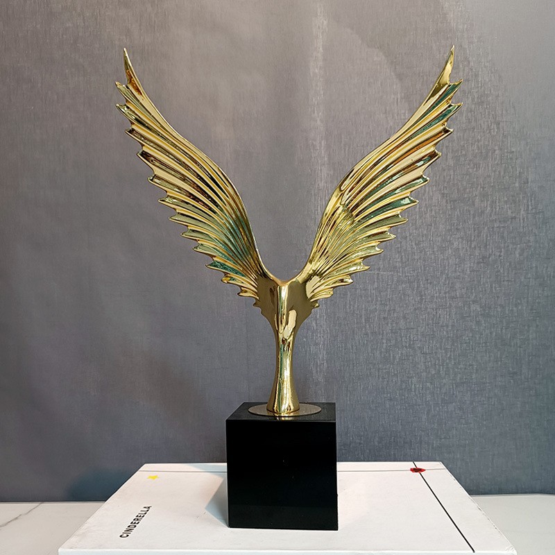 简约轻奢黄铜金鹰高级感摆件家居客厅高档艺术装饰工艺品摆设批发