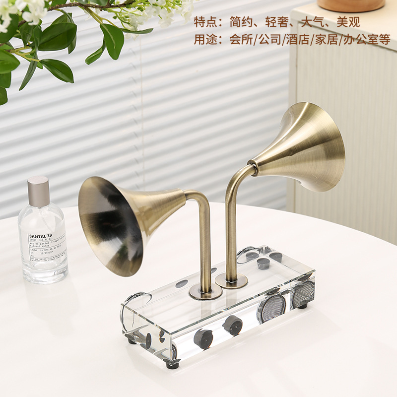 Wholesale of cross-border modern light luxury transparent crystal high-end decorative art handicrafts for home villas and living rooms Specification image