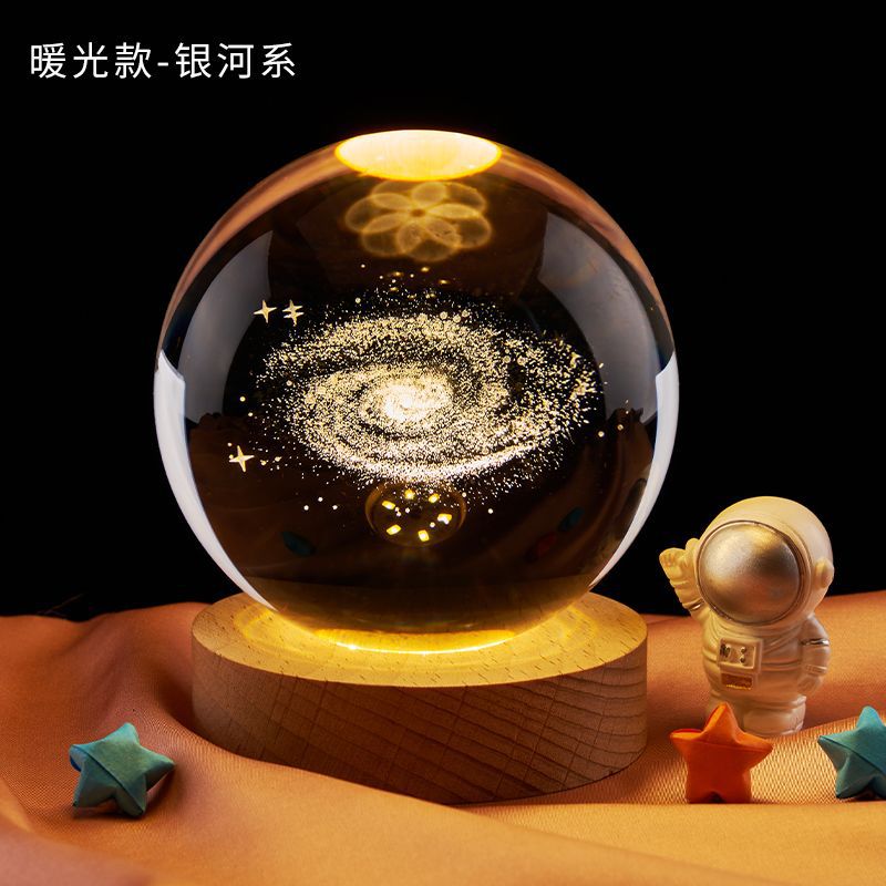 Valentine's Day crystal ball birthday gift, 520 solar system decorative item, creative night light for your girlfriend Item Picture