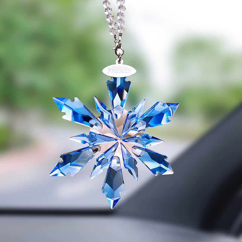跨境热销车载水晶雪花车挂冰雪奇缘吊坠汽车挂件车内挂饰装饰品详情16