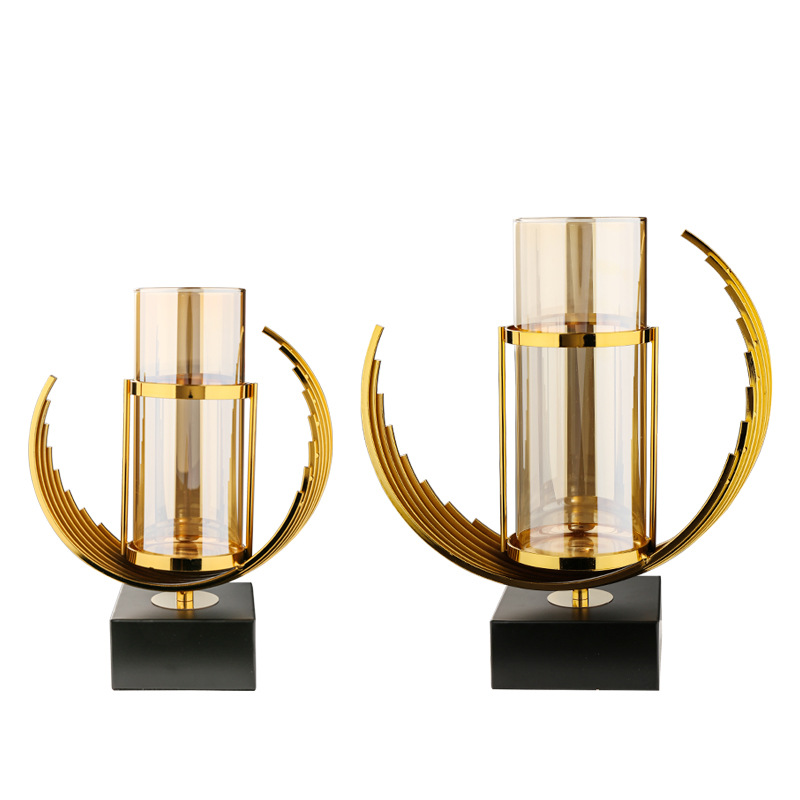 Creative living room light luxury style glass large high-end sense vase, high-end home living room dining table decorative items wholesale Application Scenario