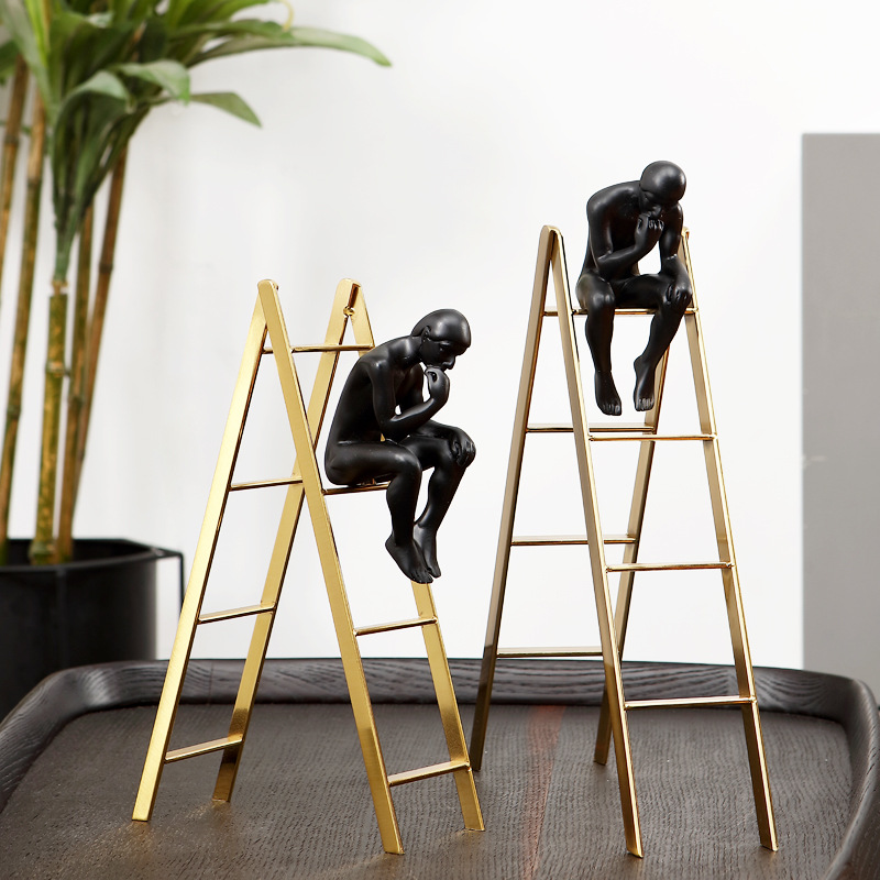 简约创意家居工艺品摆件样板房玄关装饰品摆件现代楼梯书房装饰品