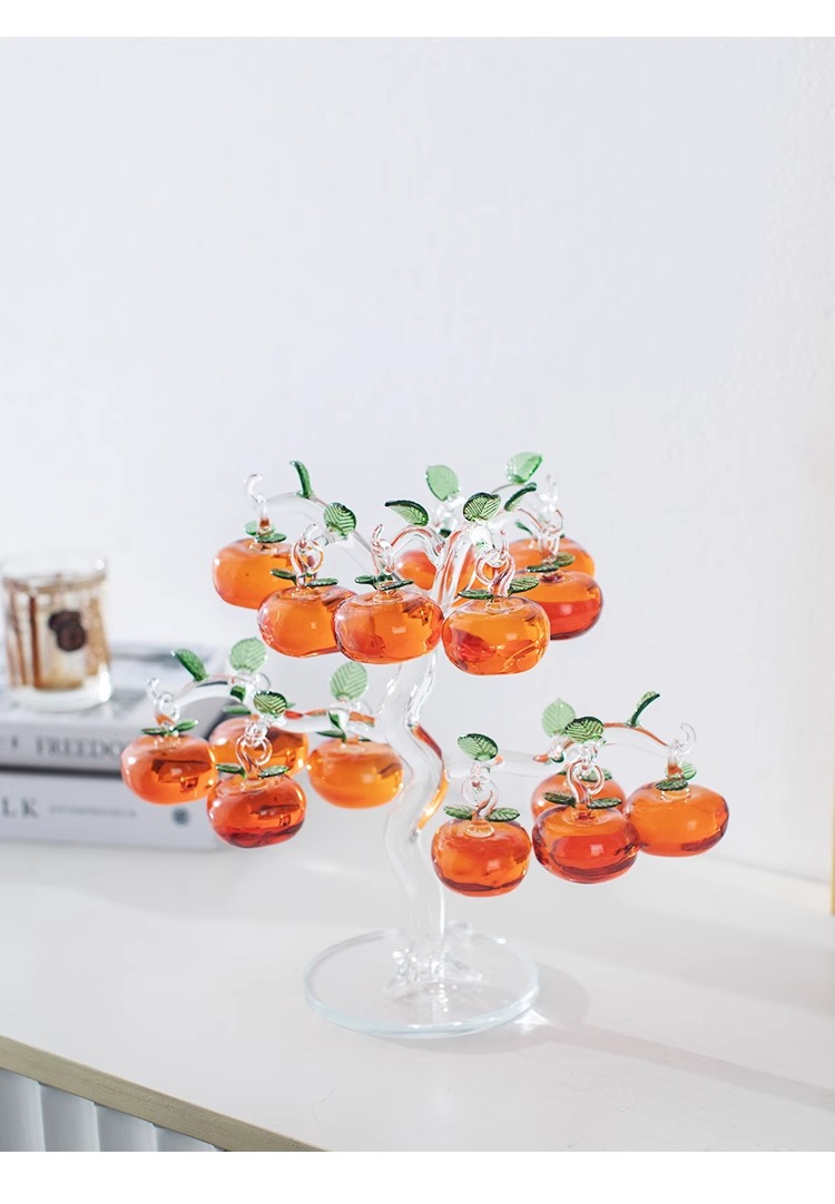 Crystal persimmon tree creative home decorations, living room entrance hall ornaments, TV cabinet decorations, home wine cabinet handicrafts pic 18
