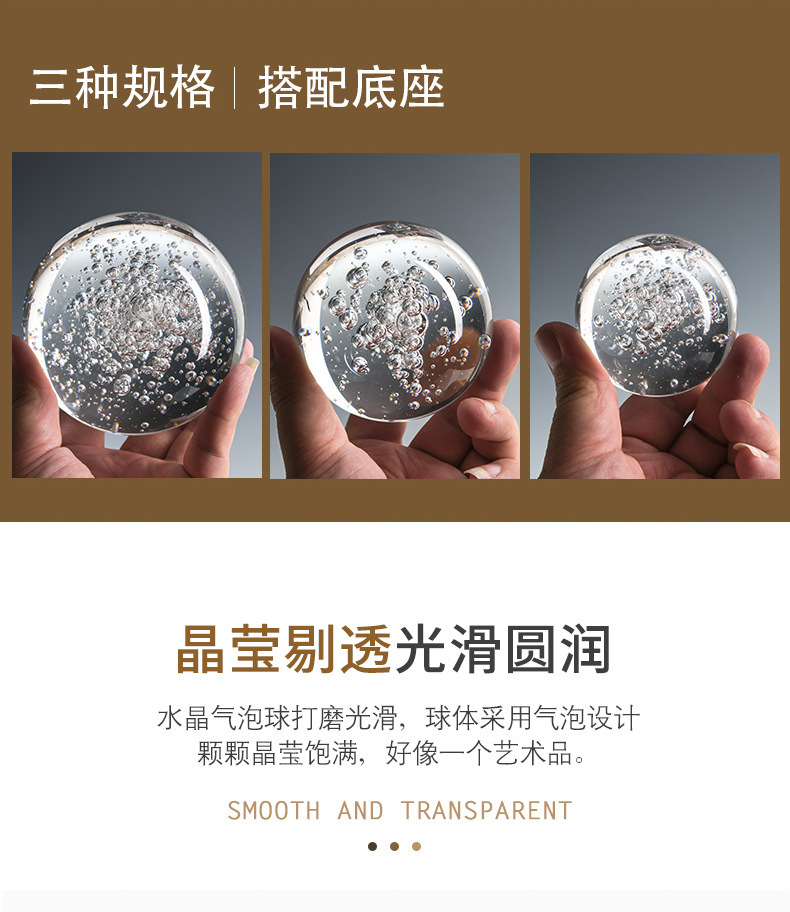 Ice crack ball crystal glass ball decorative items, artificial rockery fountain crack water flow bonsai handicrafts and ornaments pic 3