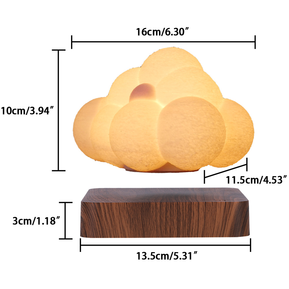 Magnetic levitation cloud light, bedroom atmosphere light, study desk decoration, romantic birthday gift for your boyfriend or girlfriend Specification image